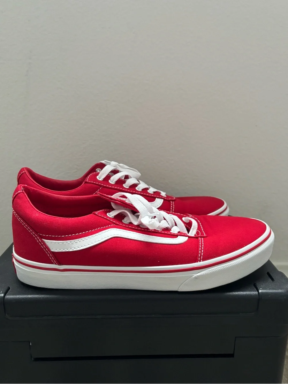 Vans Women's Classic Sneakers in Red and White